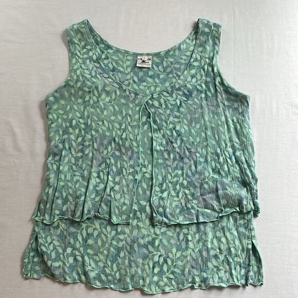 Lost River clothing company sleeveless blue green top/tank - Picture 5 of 7